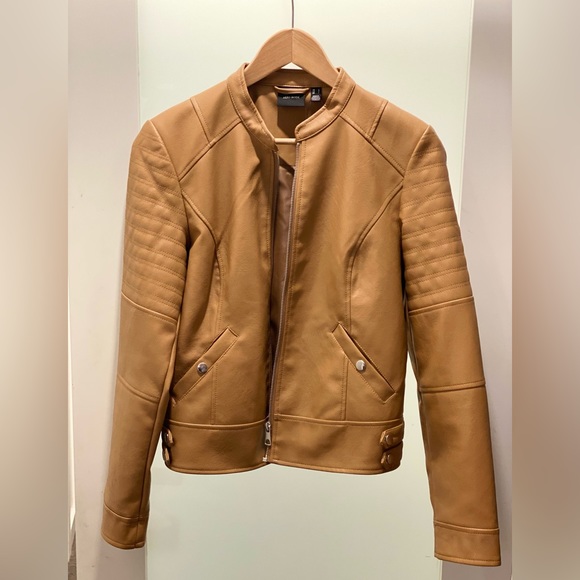 Moto style imitation leather jacket. - Picture 1 of 5